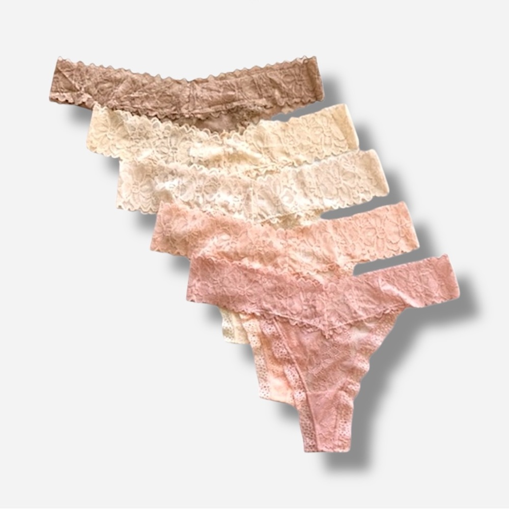 🌸New🌸 5pk lace thong panty lot large